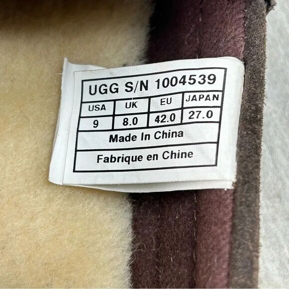 UGG Alder Espresso Brown Suede Leather Slip On Loafer Slipper Shoes Mens Size 9 - Picture 9 of 10